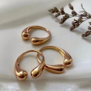 Adjustable Gold Ring 18k Gold Plated Geometric Ring